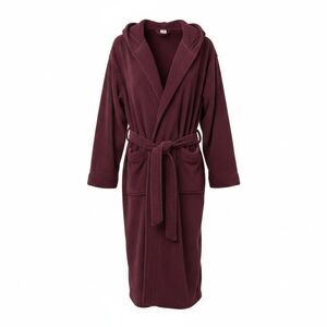 St. John's Bay Men's Burgundy Hooded Robe One Size Tie Closure